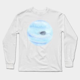 Neptune Watercolor Illustration Long Sleeve T-Shirt